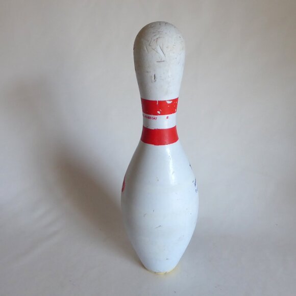 VINTAGE 15” LINDS USBC APPROVED REGULATION BOWLING ALLEY USED BOWLING PIN - Picture 6 of 9